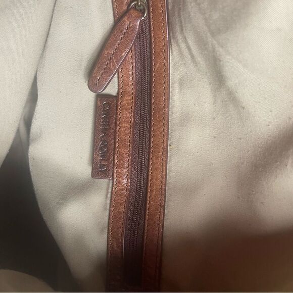 Cynthia Rowley leather tan & Brown Medium satchel . - Picture 10 of 12